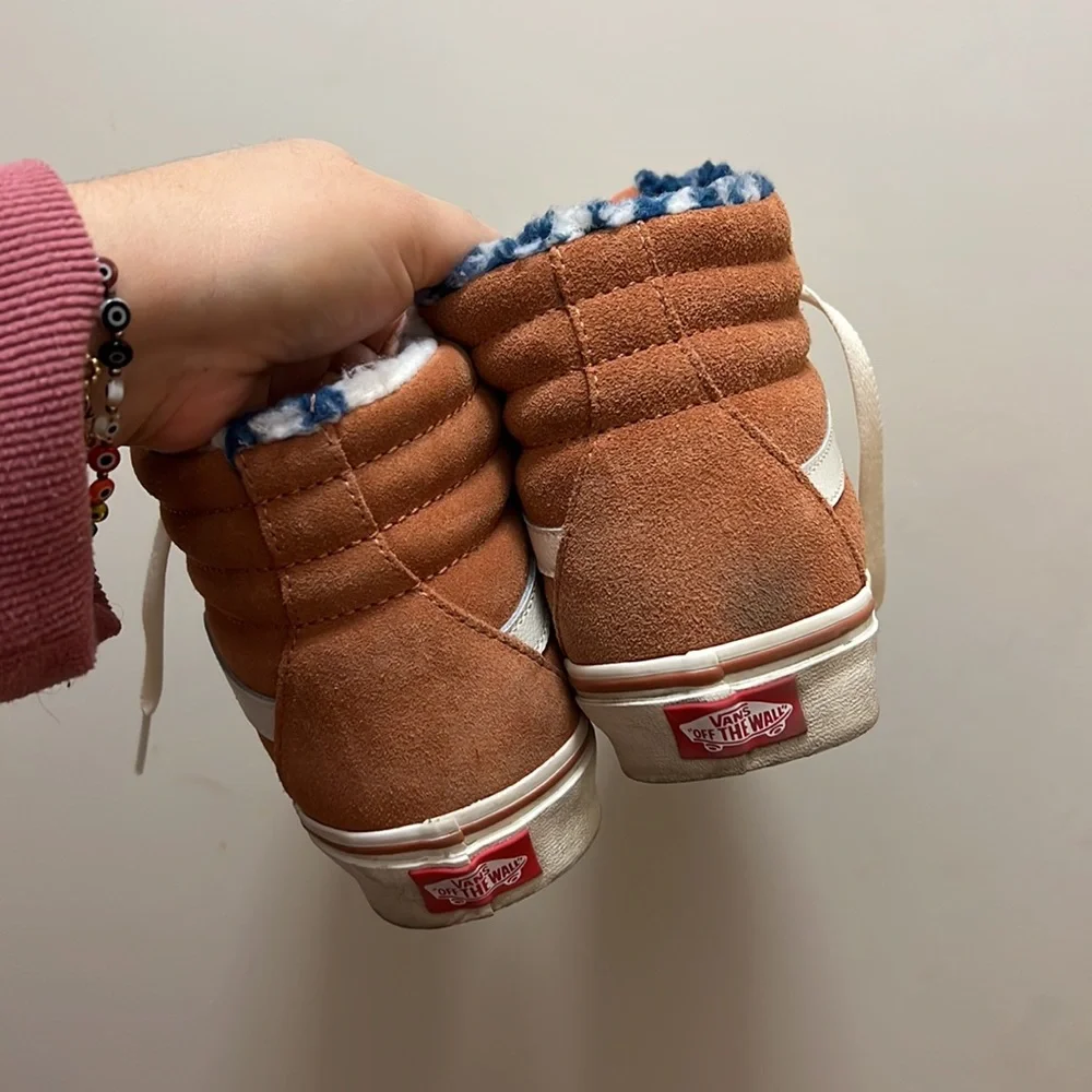 Vans suede sherpa Sk8-Hi sunburn/marshmallow - Picture 4 of 6